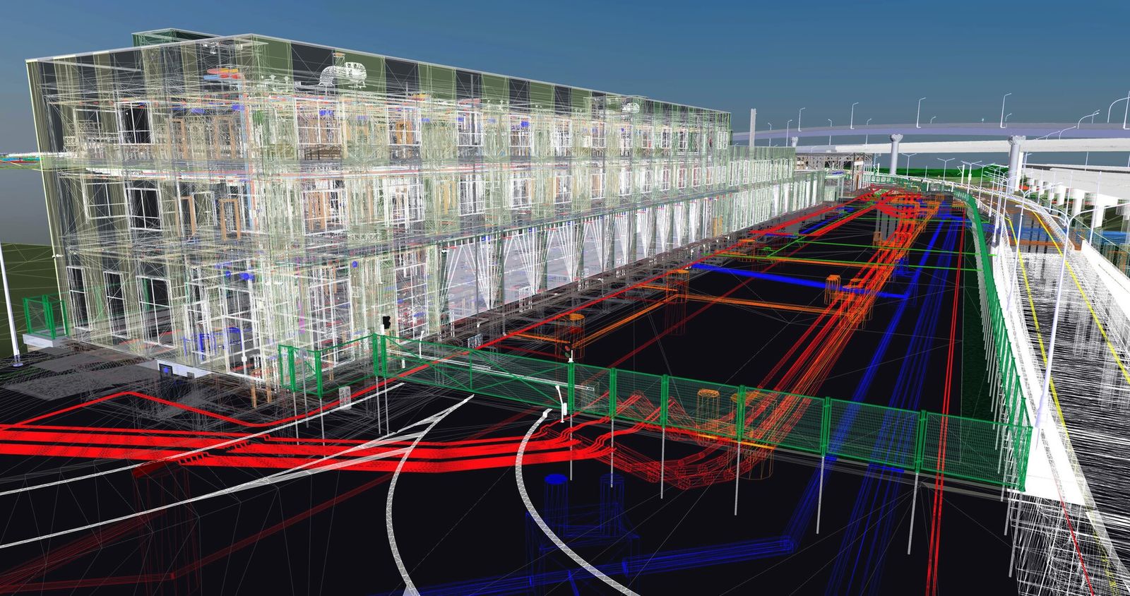 3D-Modell eines Bauprojekts